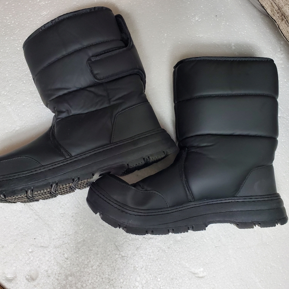SOX TAB  FOOTWEAR  black fabric upper winter boots size 8 Medium